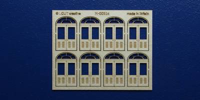 M 00-51c OO gauge kit of 8 double doors with round transom type 3